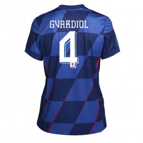 Chorvatsko Josko Gvardiol #4 Dámské Venkovní Dres ME 2024 Krátký Rukáv